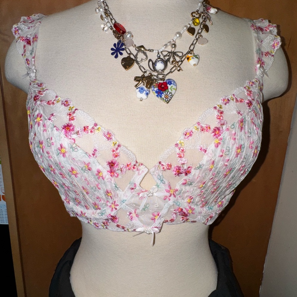 NWT - For Love & Lemons Lottie Floral Print Underwire Bra